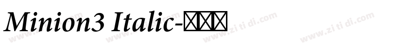 Minion3 Italic字体转换